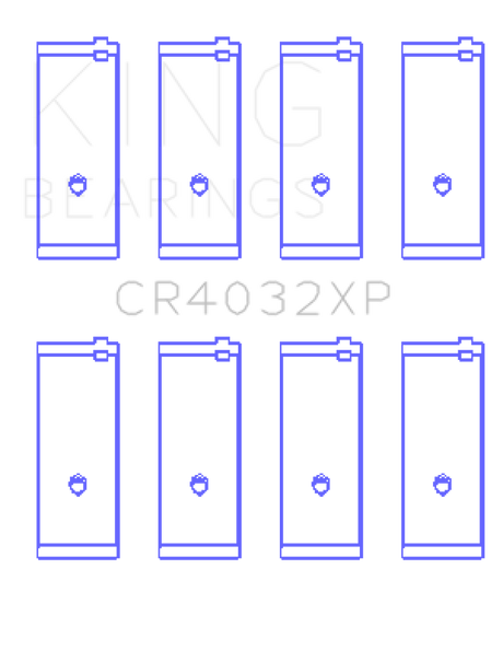 King Engine Bearings Toyota 4AGE/4AGZE 16V 1.6L 0.25 Oversized Tri-Metal Performance Rod Bearing Set