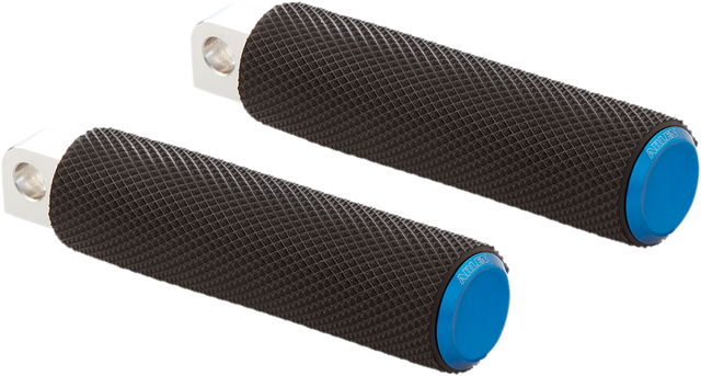 ARLEN NESS Knurled Foot Pegs - Blue - FX/FL '18-'25 07-950