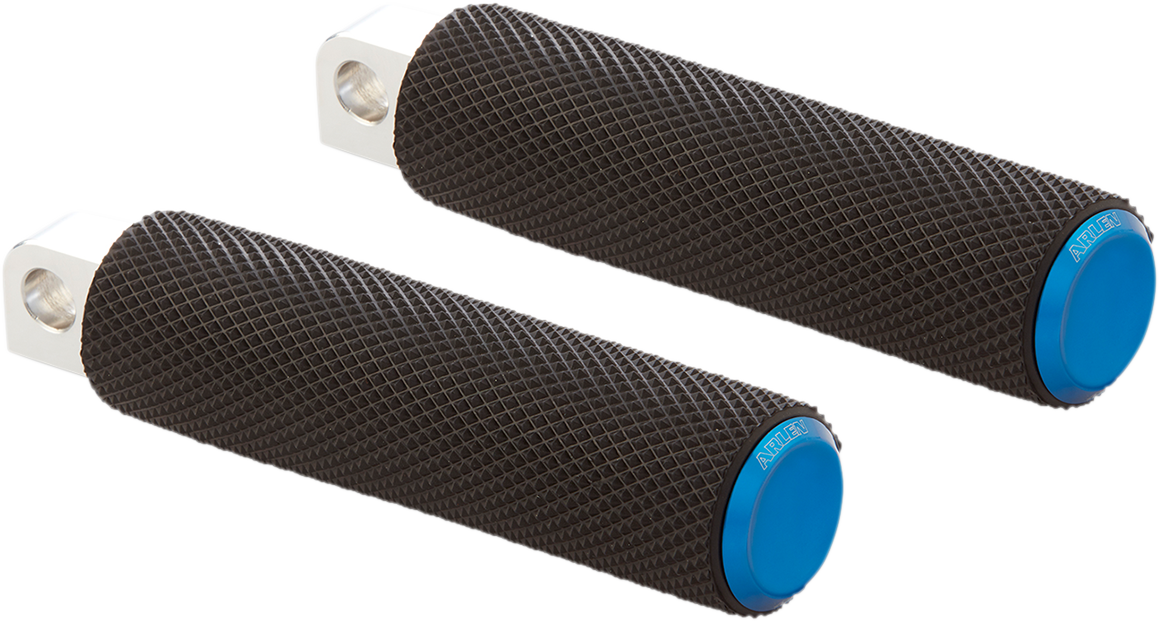 ARLEN NESS Passenger Knurled Foot Pegs - Blue - FL/FX '18-'25 07-951