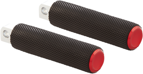 ARLEN NESS Passenger Knurled Foot Pegs - Red - FL/FX '18-'25 07-955