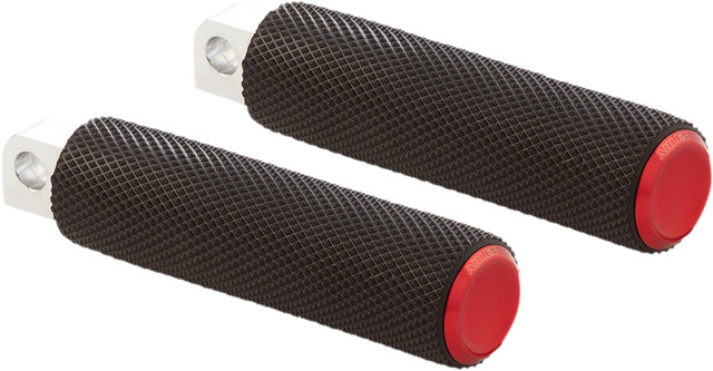 ARLEN NESS Passenger Knurled Foot Pegs - Red - FL/FX '18-'25 07-955