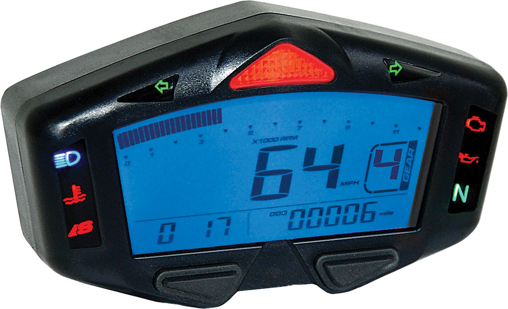 KOSO DB 03R Digital LCD Gauge for Cruiser and Streetfighter Motorcycles - Part Number BA038000