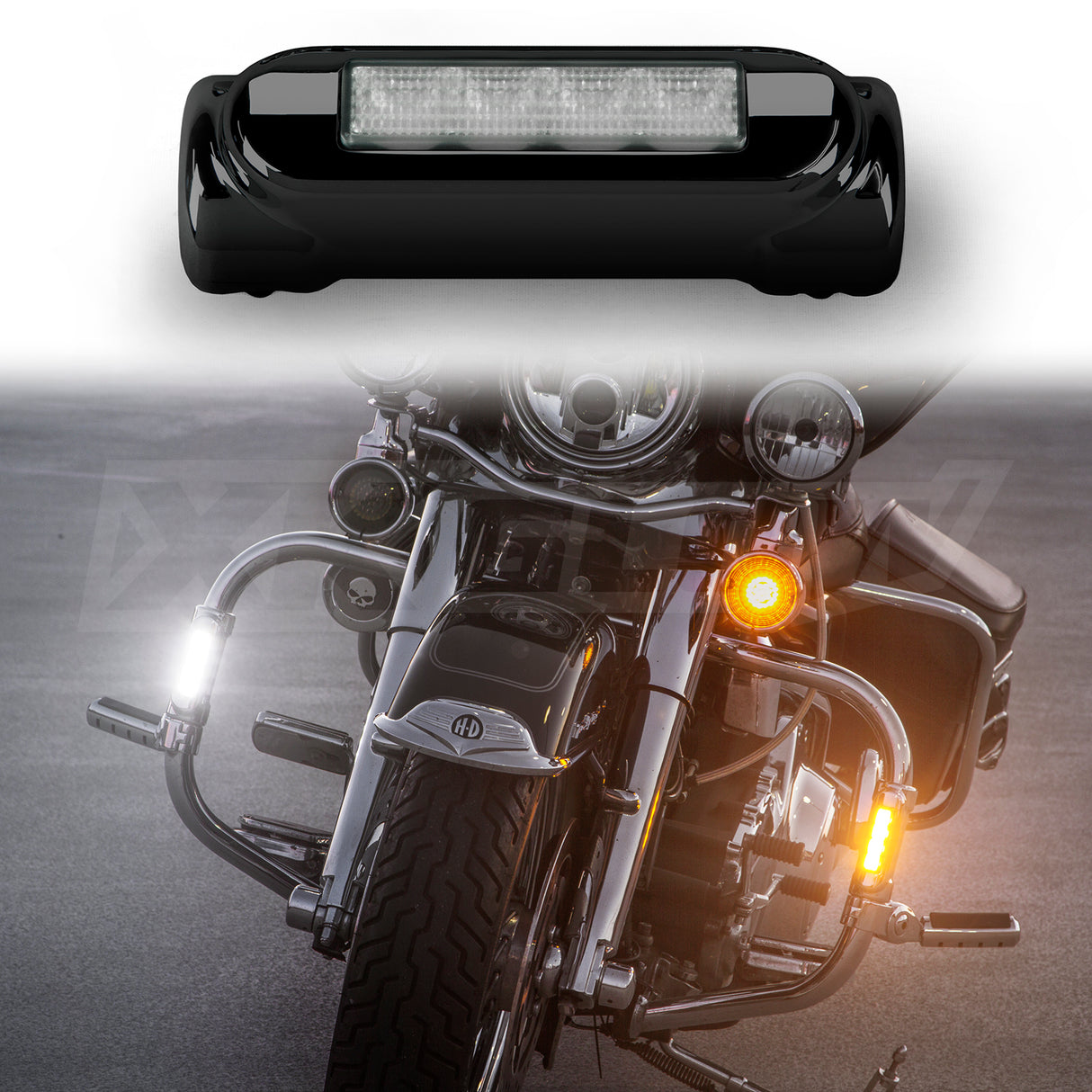 XK GLOW XK034014-B Highway Bar Black for Select Vehicles with Dual Color LED Lights