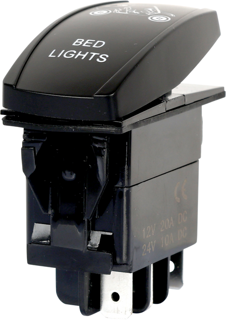 OPEN TRAIL Bed Lighting LED Switch Pro Backlit - Weather Sealed for Jeep Wrangler, Toyota Tacoma, Ford F-150