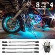 XK GLOW 12-Piece 7-Color LED Light Kit with Remote Control for Automotive and Marine Applications