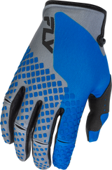 Fly Racing Kinetic Gloves Blue/Grey/Black Small – Lightweight Race Gloves with Ventilated Design for Motorcycle and ATV Riders