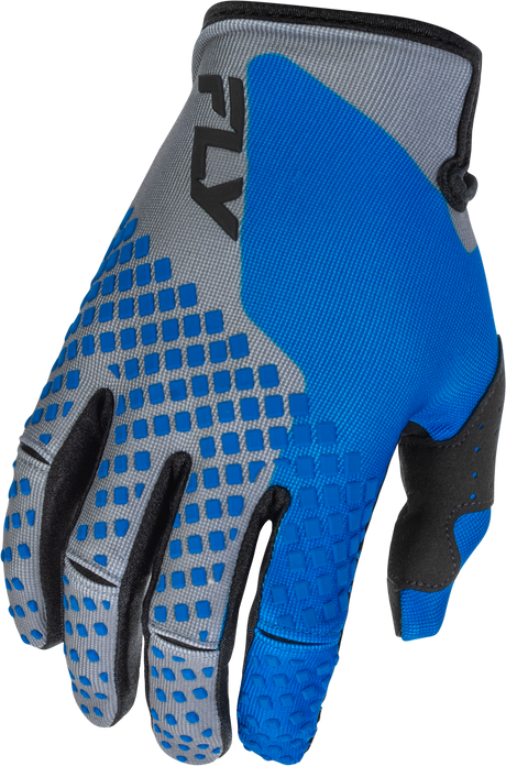 Fly Racing Kinetic Gloves Blue/Grey/Black XL for Motocross and Off-Road Vehicles