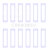 King Engine Bearings Ford 276DT/D17TED4/AJD 2.7L V6 (Size +0.10) Rod Bearing Set