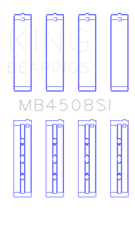 King Engine Bearings Acura J30A/J32A/J35A/J35Z (Size +0.5) Performance Main Bearing Set