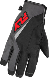 Fly Racing Title Gloves Grey/Black/Red for Motocross and Cold Weather Riding