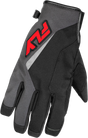 Fly Racing Youth Title Gloves Grey/Black/Red - Cold Weather Motocross Gloves for Kids, Fits Honda CRF300L, Yamaha WR250R, Kawasaki KLX300