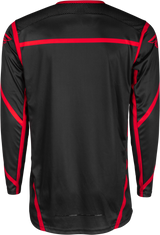 Fly Racing Lite Jersey Black/Red XL – Motorcycle Riding Jersey with Ventilation and Athletic Fit for Off-Road and Motocross Bikes