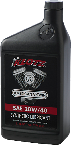 Klotz KV-2040 Synthetic 20W-40 Motorcycle Oil for Harley-Davidson Pre-Evolution Engines, 1 Quart
