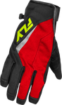 Fly Racing Title Long Gloves Red/Black/Hi Vis – Waterproof and Heated for Motorcycle & ATV