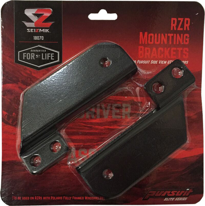SEIZMIK Pursuit Side Mirror Mount Kit Part #56-18070 for Jeep Wrangler and Ford F-150