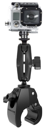 RAM Unpkd Ram Tough Claw with GoPro Base - Universal Vehicle Mount for Action Cameras
