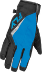Fly Racing Title Long Gloves Blue/Black/Light Blue - Men’s Motorcycle Gloves with Waterproof and Heated Features