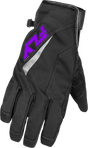 Fly Racing Title Long Gloves Black/Purple XS with Weatherproof Technology and Heated Features