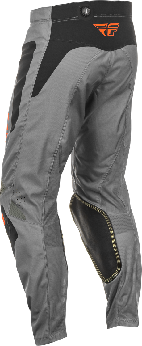 Fly Racing Kinetic Sym Offroad Pants Size US 30 – Grey/Orange/Black with Advanced Ventilation and Adjustable Fit