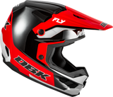 Fly Racing Kinetic DBK Helmet for Off-Road Motorcycles – Medium, Black/Red/Grey, DOT & ECE22.06 Approved