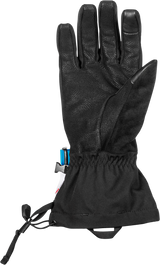 Fly Racing Title Gauntlet Gloves Light Grey/Black/Blue – Cold Weather Motocross Riding Protection