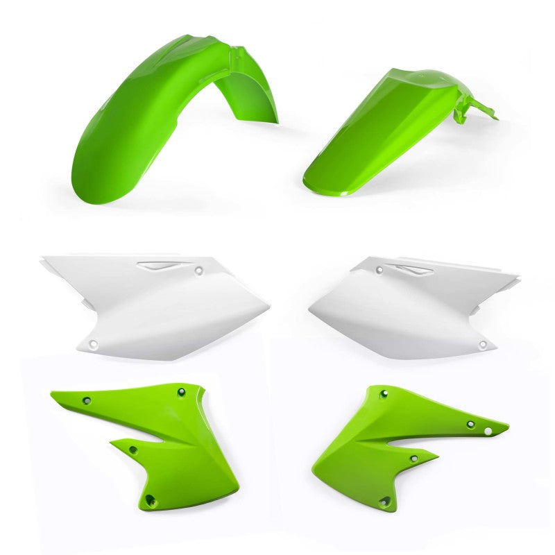 Acerbis Kawasaki KX250 2004-2005 Plastic Kit - Green and White OEM Colors
