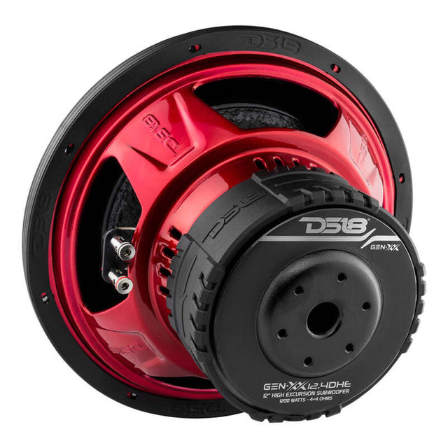 DS18 GEN-XX12.4DHE 12-inch 600 Watts RMS Double Stacked Magnet Subwoofer for Car Audio Systems