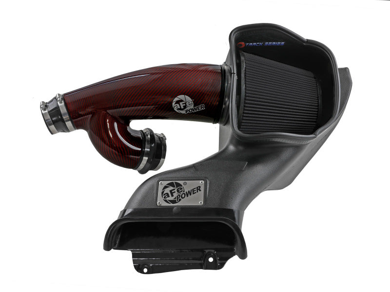 aFe Power Track Series Red Kevlar and Carbon Fiber Intake System with Pro 5R Filter for Ford F-150 2021-2022 3.5L V6