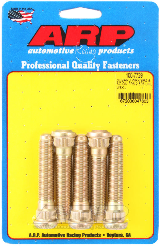 ARP 100-7729 Extended 5 Wheel Stud Kit for 2015+ Subaru WRX/STI and 2013+ BRZ with Vehicle Fitment