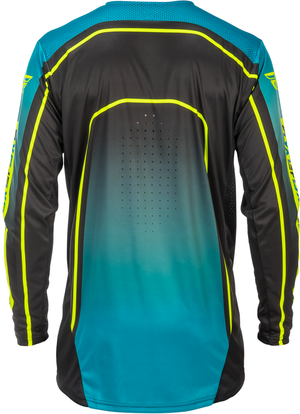 Fly Racing Youth Rayce Bicycle Jersey Teal/Black/Lime YXL - Long Sleeve Performance Cycling Top for Youth Bikes