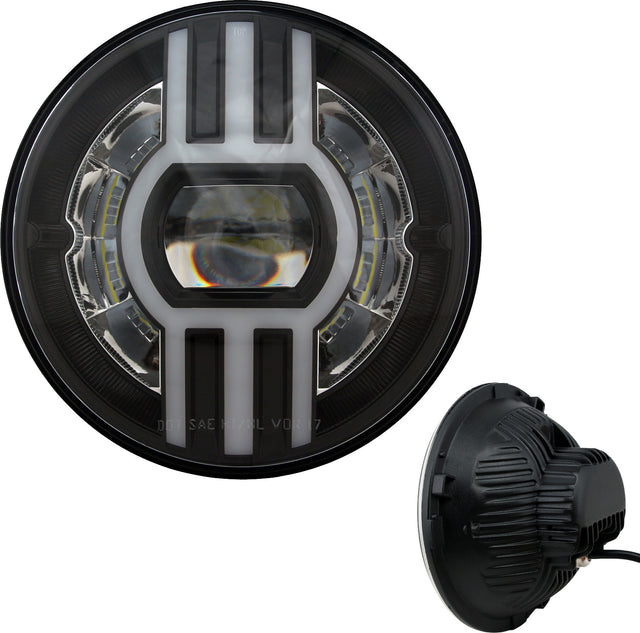 CYRON Headlight 7" Beast 2 with Daytime Running Light — Fits Harley, Honda, Yamaha, and more
