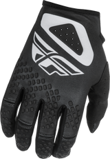 Fly Racing Youth Kinetic Sym Offroad MX Gloves Black/White - Youth Small