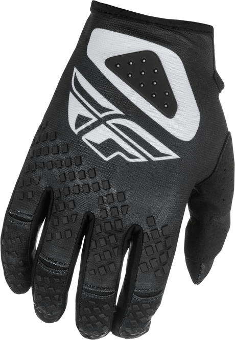 Fly Racing Kinetic Sym Gloves Black/White - Lightweight Race Gloves for Motorsports