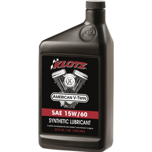 Klotz V Twin Syn Engine Oil 15W-60 for Harley-Davidson Pre-Evolution Engines - 1 Quart Bottle
