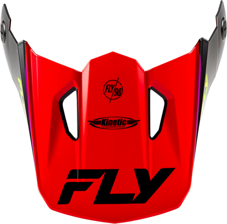Fly Racing Kinetic Rally Helmet Visor for XL/2X Sizes - Red, Black & White
