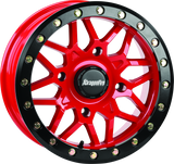DragonFire Racing Typhon Wheel 15x6 with Machined Red Finish – Part Number 523208
