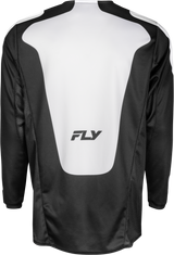 Fly Racing Kinetic Sym Jersey Black/White Large for Motocross and Off-Road Vehicles