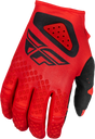 Fly Racing Youth Kinetic Center MX Gloves Red/Black – Offroad Motorcycle Gloves for Youth Medium Fit