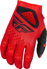 Fly Racing Kinetic Center Gloves Red/Black - Lightweight Race Gloves for Motocross and Off-Road Vehicles