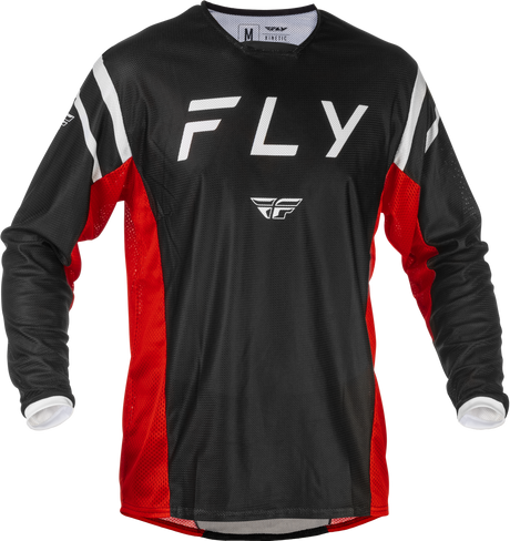 Fly Racing Kinetic Mesh Center Jersey Black/White/Red XL - Motocross and Off-Road Riding Gear