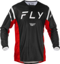 Fly Racing Kinetic Mesh Center Jersey Black/White/Red Medium for ATV, Dirt Bike, and Motorcycle