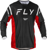 Fly Racing Kinetic Mesh Center Jersey Black/White/Red for Motocross and Off-Road Vehicles