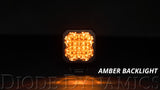 Diode Dynamics Stage Series C1 LED Pod Pro - Yellow Flood Flush ABL Each