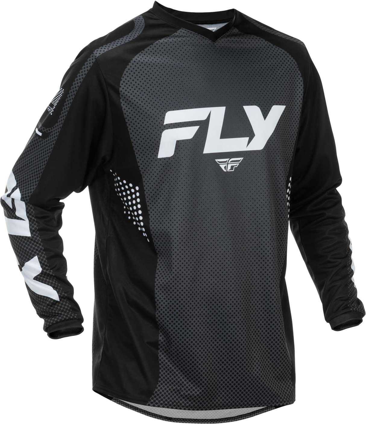 Fly Racing F 16 Jersey Black/White Medium for Motocross and Off-Road Vehicles
