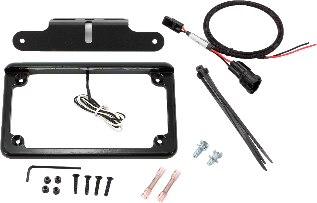 XTC Power Products CFM-U10-LF6BK Black 6-Inch LED License Plate Frame with Mounting Hardware for Ford F-150, Chevrolet Silverado, Ram 1500, Toyota Tacoma, and GMC Sierra