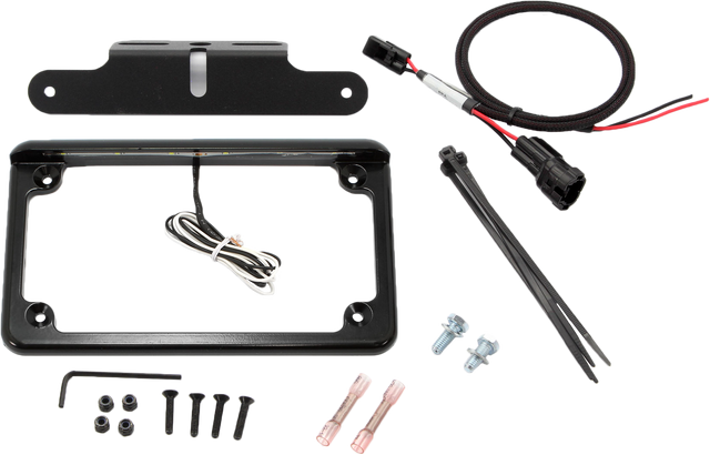 XTC Power Products CFM-U10-LF6BK Black 6-Inch LED License Plate Frame with Mounting Hardware for Ford F-150, Chevrolet Silverado, Ram 1500, Toyota Tacoma, and GMC Sierra