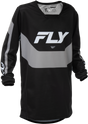 Fly Racing Youth Kinetic Jersey Black/Grey - Perfect for Youth Motocross, ATV, and Dirt Bike Riders
