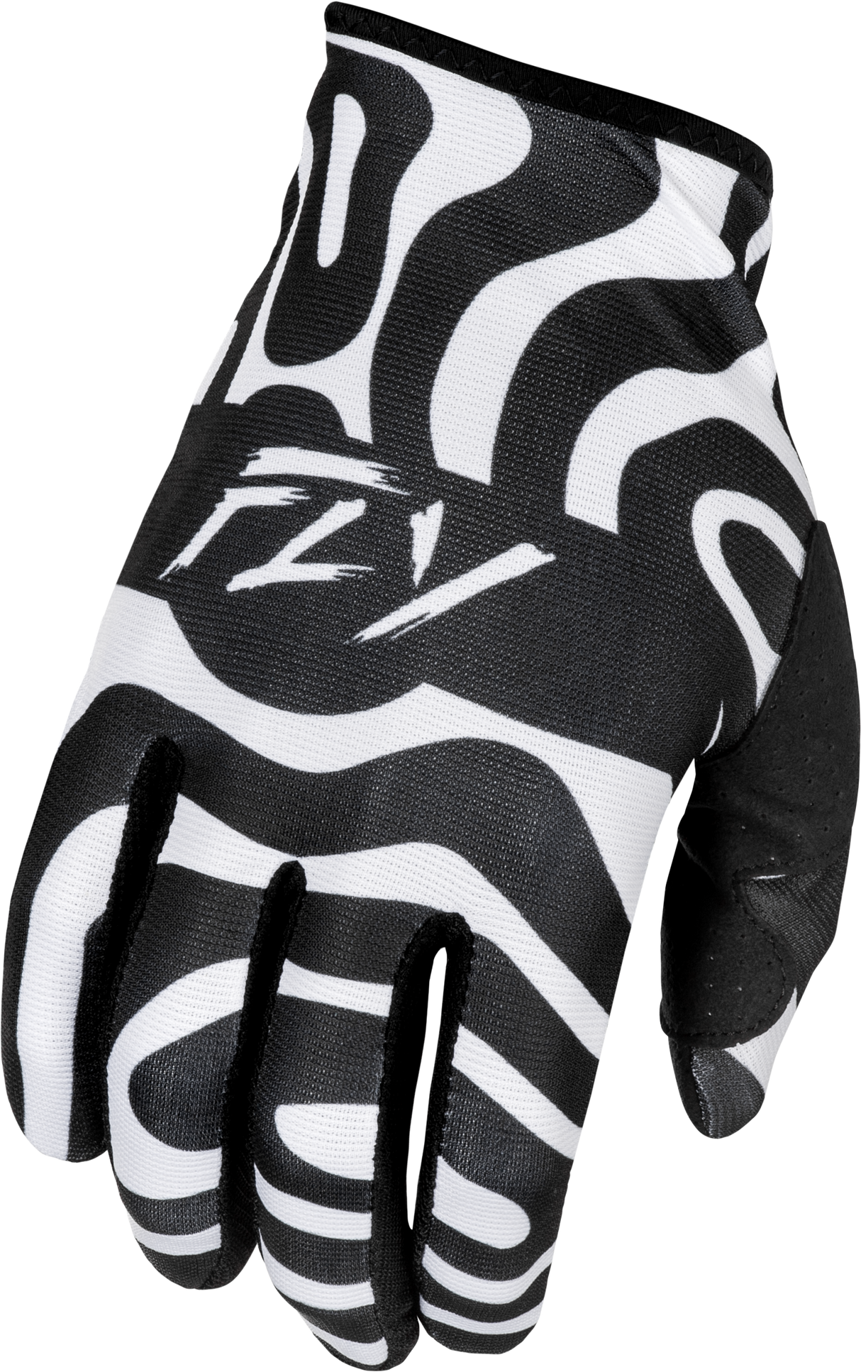 Fly Racing Lite Gloves Abyss White/Black 3X – Lightweight Race Gloves for Mountain Biking, Cycling, and Motorsports