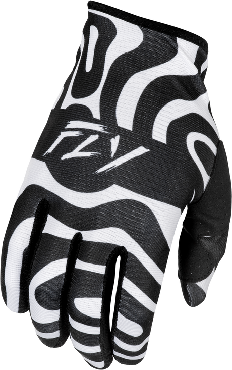 Fly Racing Lite Gloves Abyss White/Black 3X – Lightweight Race Gloves for Mountain Biking, Cycling, and Motorsports