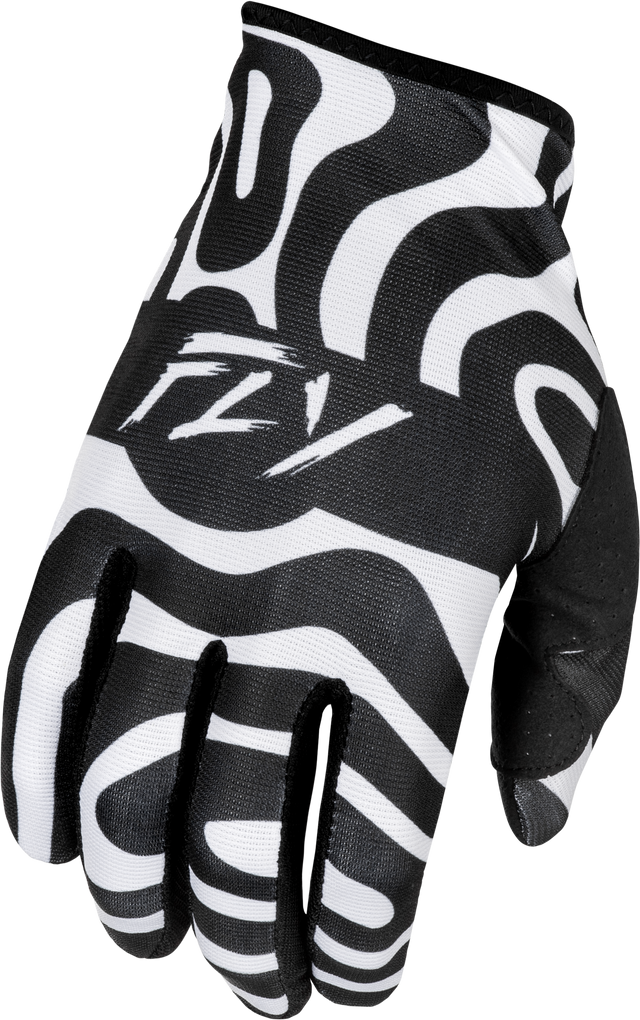 Fly Racing Lite Gloves Abyss White/Black 3X – Lightweight Race Gloves for Mountain Biking, Cycling, and Motorsports